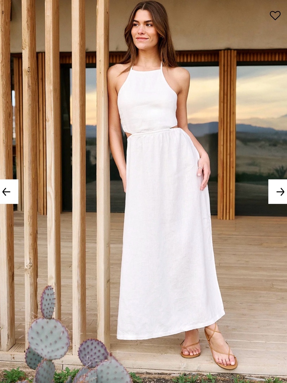 Beyond Yoga White Halter Maxi Dress